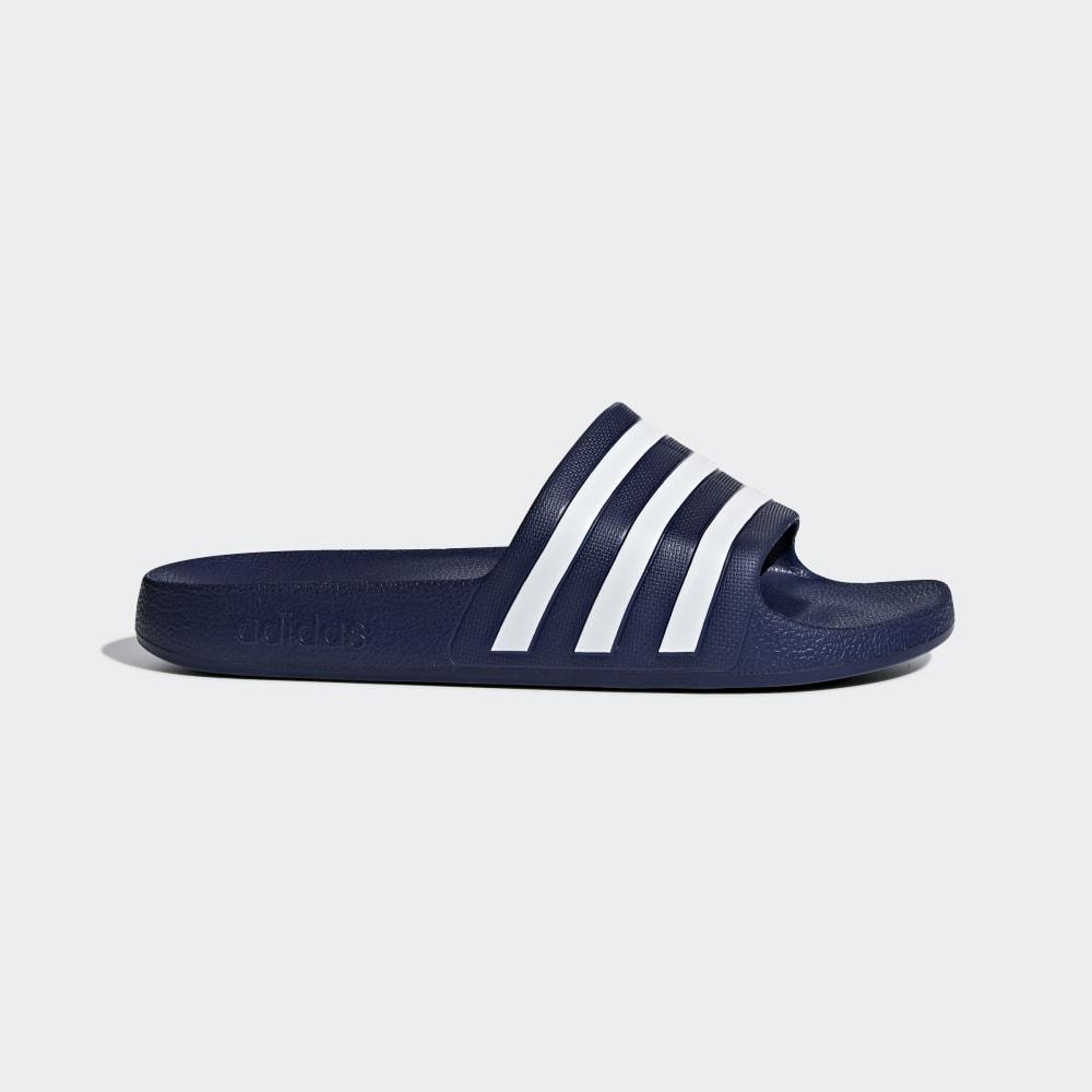 Adidas Men's Adilette Aqua Slides Dark Blue/White Ireland F35542